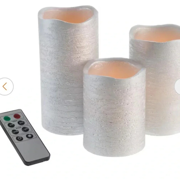 Flameless Candles set of Three with remote. In the box never been used. - Picture 7 of 14
